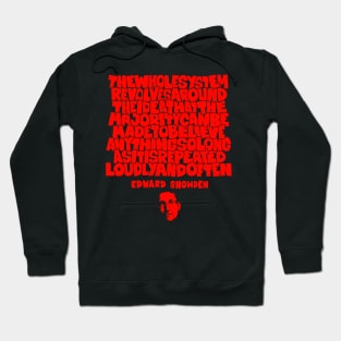 Edward Snowden's Truth: A Call to Question and Resist Hoodie